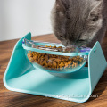 Adjustable oblique mouth food bowl cat food bowl